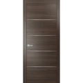 Modern Wood Interior Door with Hardware | Planum 0020 Chocolate Ash | Single Panel Frame Trims | Bathroom Bedroom Sturdy Doors Chocolate Ash