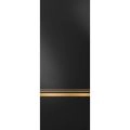 Slab Barn Door Panel | Planum 2010 Matte Black and Aluminum Strips | Sturdy Finished Modern Doors | Pocket Closet Sliding Black Matte