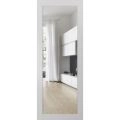 Slab Barn Door Panel Lite | Lucia 2166 Matte Black with Clear Glass | Sturdy Finished Modern Doors | Pocket Closet Sliding  White