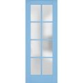Slab Barn Door Panel | Veregio 7412 Matte Grey with Frosted Glass | Sturdy Finished Doors | Pocket Closet Sliding Aquamarine