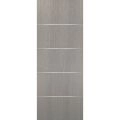 Slab Barn Door Panel | Planum 0020 Ginger Ash | Sturdy Finished Flush Modern Doors | Pocket Closet Sliding Grey Oak