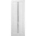 Lite Slab Barn Door Panel | Quadro 4112 White Silk with Frosted Glass | Sturdy Finished Wooden Modern Doors | Pocket Closet Sliding White