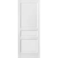 3-Panel Slab Barn Door | Lucia 31 White Silk | Sturdy Finished Wooden Kitchen Pantry Shaker Doors | Pocket Closet Sliding White