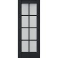 Slab Barn Door Panel | Veregio 7412 Matte Grey with Frosted Glass | Sturdy Finished Doors | Pocket Closet Sliding Antracite