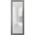 Slab Barn Door Panel | Planum 2102 Oak with Frosted Glass | Sturdy Finished Doors | Pocket Closet Sliding Ginger Ash