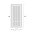 Pantry Kitchen Lite Door with Hardware | Lucia 8831 White Silk | Single Panel Frame Trims | Bathroom Bedroom Sturdy Doors-18" x 96" White