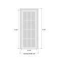 Pantry Kitchen Lite Door with Hardware | Lucia 8831 White Silk | Single Panel Frame Trims | Bathroom Bedroom Sturdy Doors-24" x 80" White