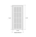 Pantry Kitchen Lite Door with Hardware | Lucia 8831 White Silk | Single Panel Frame Trims | Bathroom Bedroom Sturdy Doors-24" x 84" White