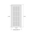 Pantry Kitchen Lite Door with Hardware | Lucia 8831 White Silk | Single Panel Frame Trims | Bathroom Bedroom Sturdy Doors-28" x 80" White
