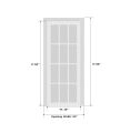 Pantry Kitchen Lite Door with Hardware | Lucia 8831 White Silk | Single Panel Frame Trims | Bathroom Bedroom Sturdy Doors-28" x 84" White
