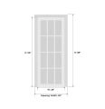 Pantry Kitchen Lite Door with Hardware | Lucia 8831 White Silk | Single Panel Frame Trims | Bathroom Bedroom Sturdy Doors-28" x 96" White