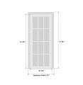 Pantry Kitchen Lite Door with Hardware | Lucia 8831 White Silk | Single Panel Frame Trims | Bathroom Bedroom Sturdy Doors-30" x 80" White