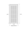 Pantry Kitchen Lite Door with Hardware | Lucia 8831 White Silk | Single Panel Frame Trims | Bathroom Bedroom Sturdy Doors-30" x 84" White
