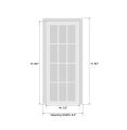 Pantry Kitchen Lite Door with Hardware | Lucia 8831 White Silk | Single Panel Frame Trims | Bathroom Bedroom Sturdy Doors-32" x 80" White