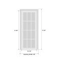 Pantry Kitchen Lite Door with Hardware | Lucia 8831 White Silk | Single Panel Frame Trims | Bathroom Bedroom Sturdy Doors-36" x 80" White