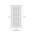 Pantry Kitchen Lite Door with Hardware | Lucia 8831 White Silk | Single Panel Frame Trims | Bathroom Bedroom Sturdy Doors-36" x 84" White