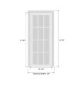 Pantry Kitchen Lite Door with Hardware | Lucia 8831 White Silk | Single Panel Frame Trims | Bathroom Bedroom Sturdy Doors-42" x 80" White