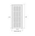 Pantry Kitchen Lite Door with Hardware | Lucia 8831 White Silk | Single Panel Frame Trims | Bathroom Bedroom Sturdy Doors-42" x 84" White