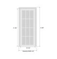 Pantry Kitchen Lite Door with Hardware | Lucia 8831 White Silk | Single Panel Frame Trims | Bathroom Bedroom Sturdy Doors-42" x 96" White