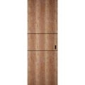 Hidden Barn | Planum 0014 Matte Grey | Sturdy Finished Flush Modern Doors | Magic Concealed Sliding Set 28" x 84" Walnut