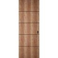 Hidden Barn | Planum 0015 Ginger Ash | Sturdy Finished Doors | Magic Concealed Sliding Set 32" x 96" Walnut