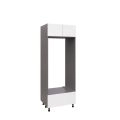 UDOC3084DD-SD-GRE Tall Double Oven Cabinets -with White Gloss door White