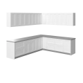 Kitchen Modern Collection Gray Color Base Size 10x8,5Ft Wide White Matte