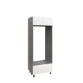 UDOC3084DD-SD-GRE Tall Double Oven Cabinets -with White Gloss door White