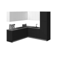 Kitchen Urban Collection Black & Gray Color Base Size 8x8Ft Wide Black & White Gloss