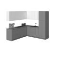 Kitchen Urban Collection Black & Gray Color Base Size 8x8Ft Wide Gray & White Gloss