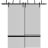 Barn Bypass Doors with 6.6ft Hardware | Planum 0012 Concrete and Aluminum Strips | Sturdy Heavy Duty Rails Kit Steel Set | Double Sliding Door Matte Grey