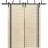Barn Bypass Doors with 6.6ft Hardware | Planum 0011 Walnut and Aluminum Strips | Sturdy Heavy Duty Rails Kit Steel Set | Double Sliding Door Natural Veneer