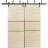 Barn Bypass Doors with 6.6ft Hardware | Planum 0014 Matte Grey and Aluminum Strips | Sturdy Heavy Duty Rails Kit Steel Set | Double Sliding Door Natural Veneer