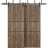 Barn Bypass Doors with 6.6ft Hardware | Planum 0014 Matte Grey and Aluminum Strips | Sturdy Heavy Duty Rails Kit Steel Set | Double Sliding Door Walnut