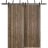 Barn Bypass Doors with 6.6ft Hardware | Planum 0016 Concrete and Aluminum Strips | Sturdy Heavy Duty Rails Kit Steel Set | Double Sliding Door Walnut