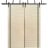 Barn Bypass Doors with 6.6ft Hardware | Planum 0016 Concrete and Aluminum Strips | Sturdy Heavy Duty Rails Kit Steel Set | Double Sliding Door Natural Veneer
