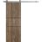 Sliding Barn Door with 6.6ft Hardware | Planum 0014 Natural Veneer and Aluminum Strips | Rail Hangers Sturdy Silver Set | Modern Solid Panel Interior Doors Walnut