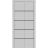 Sliding Closet Bi-fold Doors | Planum 0015 Oak and Aluminum Strips | Sturdy Tracks Moldings Trims Hardware Set | Wood Solid Bedroom Wardrobe Doors Matte Grey