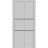 Sliding Closet Bi-fold Doors | Planum 0014 Natural Veneer and Aluminum Strips | Sturdy Tracks Moldings Trims Hardware Set | Wood Solid Bedroom Wardrobe Doors Matte Grey