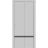 Sliding Closet Bi-fold Doors | Planum 0012 White Silk and Aluminum Strips | Sturdy Tracks Moldings Trims Hardware Set | Wood Solid Bedroom Wardrobe Doors Matte Grey