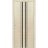Sliding Closet Bi-fold Doors | Planum 0011 Walnut and Aluminum Strips | Sturdy Tracks Moldings Trims Hardware Set | Wood Solid Bedroom Wardrobe Doors Natural Veneer