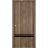 Sliding Closet Bi-fold Doors | Planum 0012 White Silk and Aluminum Strips | Sturdy Tracks Moldings Trims Hardware Set | Wood Solid Bedroom Wardrobe Doors Walnut
