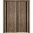 Sliding Closet Bypass Doors | Planum 0011 Walnut and Aluminum Strips | Sturdy Rails Moldings Trims Hardware Set | Wood Solid Bedroom Wardrobe Doors Walnut