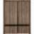 Sliding Closet Bypass Doors | Planum 0012 Ginger Ash and Aluminum Strips | Sturdy Top Mount Rails Moldings Trims Hardware Set | Wood Solid Bedroom Wardrobe Doors Walnut