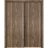 Sliding Closet Bypass Doors | Planum 0010 Matte Grey | Sturdy Rails Moldings Trims Hardware Set | Wood Solid Bedroom Wardrobe Doors Walnut