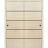 Sliding Closet Bypass Doors | Planum 0015 Concrete and Aluminum Strips | Sturdy Rails Moldings Trims Hardware Set | Wood Solid Bedroom Wardrobe Doors Natural Veneer