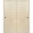 Sliding Closet Bypass Doors | Planum 0010 Matte Grey | Sturdy Rails Moldings Trims Hardware Set | Wood Solid Bedroom Wardrobe Doors Natural Veneer