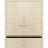 Planum Solid French Double Doors | Planum 0012 Concrete and Aluminum Strips | Wood Solid Panel Frame Trims | Closet Bedroom Sturdy Doors Natural Veneer