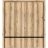 Sliding Closet Double Bi-fold Doors | Planum 0012 Concrete and Aluminum Strips | Sturdy Tracks Moldings Trims Hardware Set | Wood Solid Bedroom Wardrobe Doors Oak