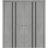 Sliding Closet Double Bi-fold Doors | Planum 0011 Walnut and Aluminum Strips | Sturdy Tracks Moldings Trims Hardware Set | Wood Solid Bedroom Wardrobe Doors Concrete